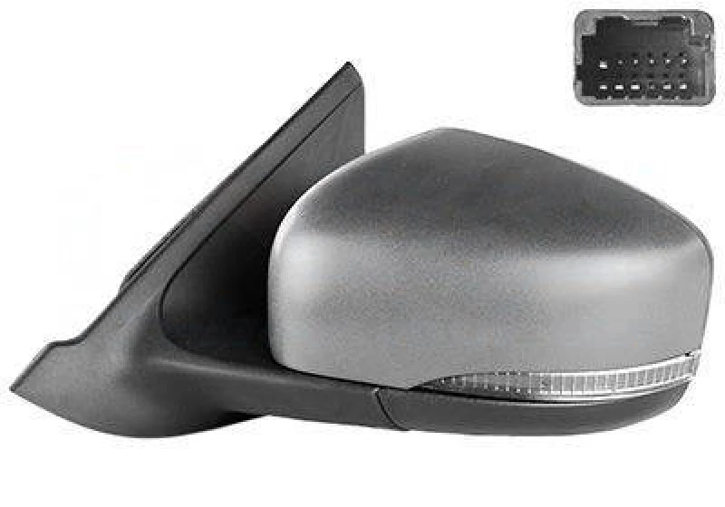 Image of VAN WEZEL 1503807 Wing mirror * HAGUS * Left, for electric mirror adjustment, primed Outside Mirror (50)