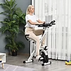 image of Homcom Exercise Bike Steel White