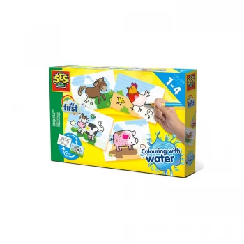 image of SES Creative - Childrens My First Colouring with Water Farm Animals Set (Multi-colour)