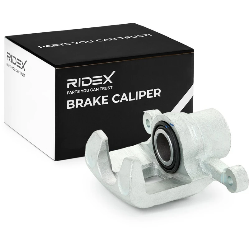Image of RIDEX 78B0262 Brake caliper Rear Axle, without holder Grey Cast Iron Brake Caliper (78)