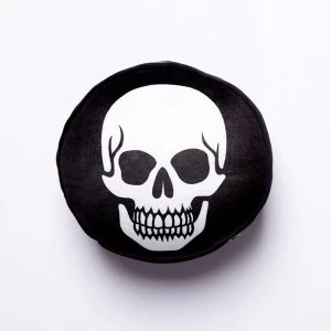 Relaxeazzz Lazy Bones Skull Round Travel Pillow & Eye Mask