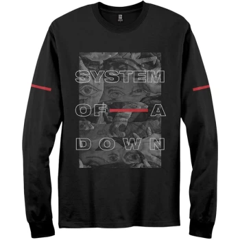Image of System Of A Down - Eye Collage Unisex Large T-Shirt - Black