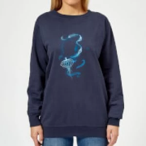 image of Fantastic Beasts Newt Silhouette Womens Sweatshirt - Navy - L