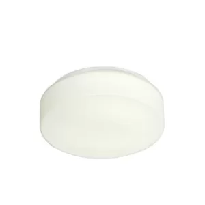 Image of Boxer Flush Ceiling Light White G10Q Bulb