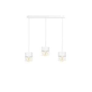 Atollo Bar Pendant Ceiling Light White, 60cm, 3x E27