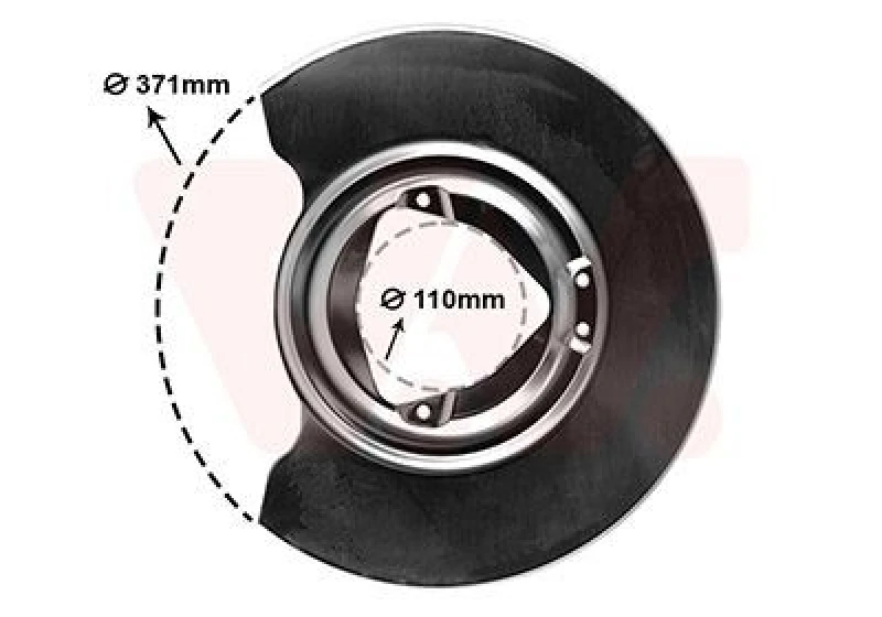 Image of VAN WEZEL Brake disc backing plate VAN WEZEL 6904371