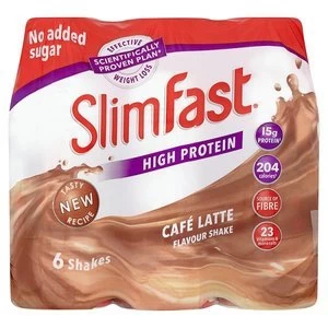 image of SlimFast Protein Cafe Latte Flavour Shakes 6x 325ml