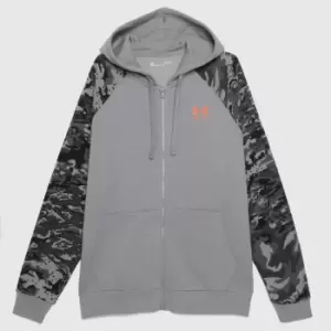 Image of Under Armour Rival Fleece Camo Script In Dark Grey