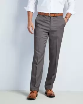 image of Cotton Traders Mens Birdseye Trousers in Metallic