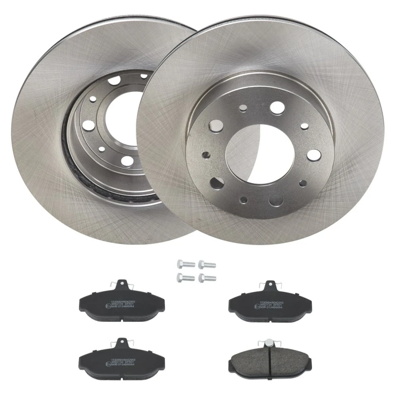 Image of RIDEX 3405B2063 Brake disc and pads set Front Axle, Brake Disc Type: internally vented, excl. wear warning contact Brake Set,disc brakes (3405)