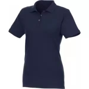 image of Elevate Womens/Ladies Beryl Short Sleeve Organic Polo Shirt (M) (Navy)