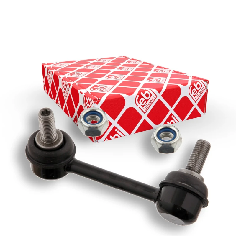 Image of FEBI BILSTEIN 28051 Anti-roll bar link OE Turbo NEW, Rear Axle Right, with nuts Steel Link Stabiliser (3229)
