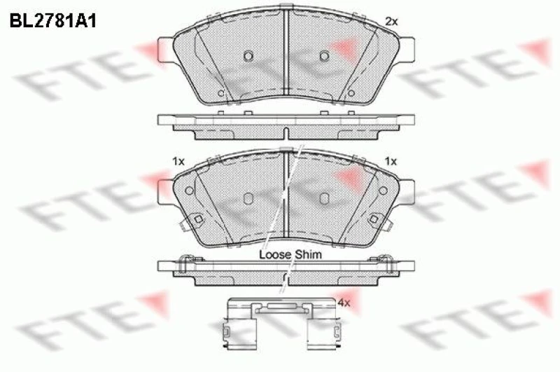 Image of Brake pad set FTE 9011079
