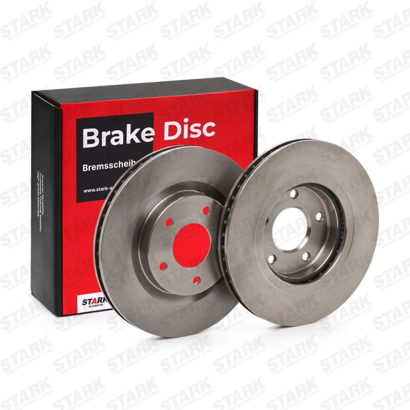 Image of STARK SKBD-0022037 Brake disc Front Axle, Vented, Cast Iron, Uncoated, Untreated, without bolts/screws Cast Iron Brake Disc (82)