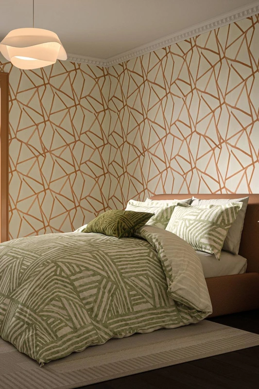 Image of Harlequin 'Crater' Cotton Duvet Cover Set in Jade Size: King Jade Unisex King