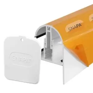 Image of Snapa White Pvc Glazing Bar & Cap, (L)5M (W)52mm (T)79.5mm