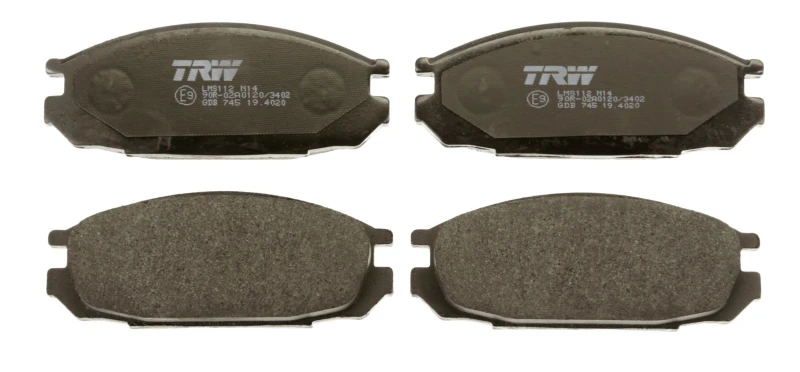 Image of TRW GDB745 Brake pad set not prepared for wear warning indicator Brake Pad Set,disc brake (402)