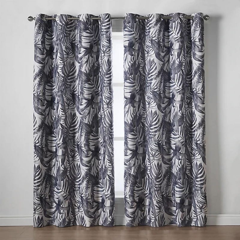 Image of Malay Blackout Ready Made Eyelet Curtains Charcoal
