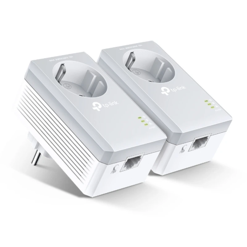 Image of TP Link Passthrough Powerline 600 Starter Kit 1 Port TL-PA4010P KIT