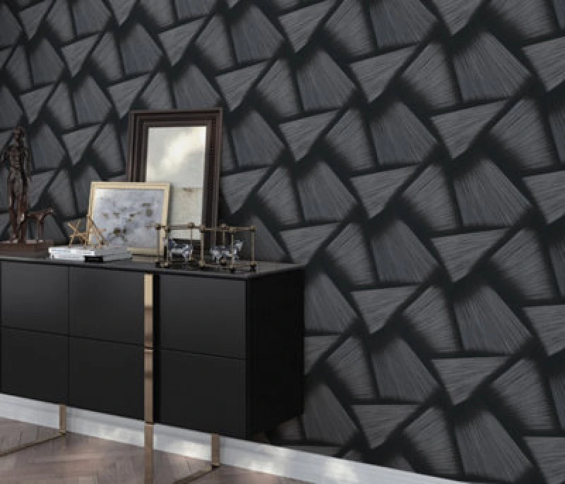 Image of Erismann Nonwoven Wallpaper Black - 10,05 X 0,53 M