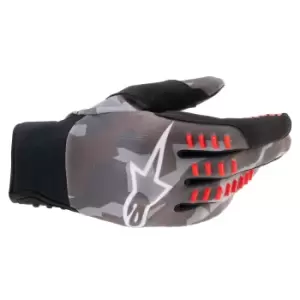 image of Alpinestars Smx-E Gray Camo Red Fluo M