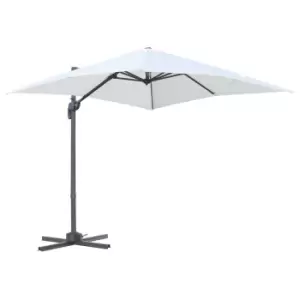 image of Outsunny Square Offset Cantilever Parasol - Off-White