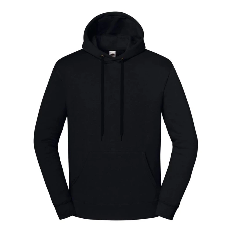 Image of Fruit of the Loom Mens Iconic Premium Hoodie in Black Size: Large Black Male L