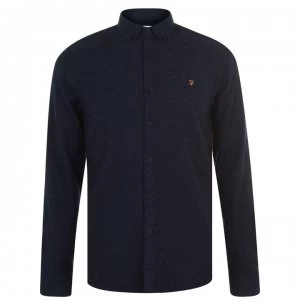 Image of Farah Vintage Long Sleeve Kreo Shirt - Navy 412