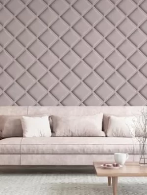Image of Arthouse Wood Trellis Pink Wallpaper