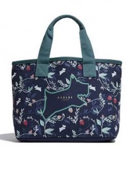 Radley Whimsical Floral Small Crook Tote Bag - Ink