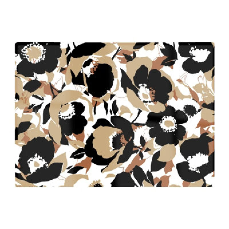 Image of Warren Reed Designer Modern Flower Pattern Glass Chopping Board