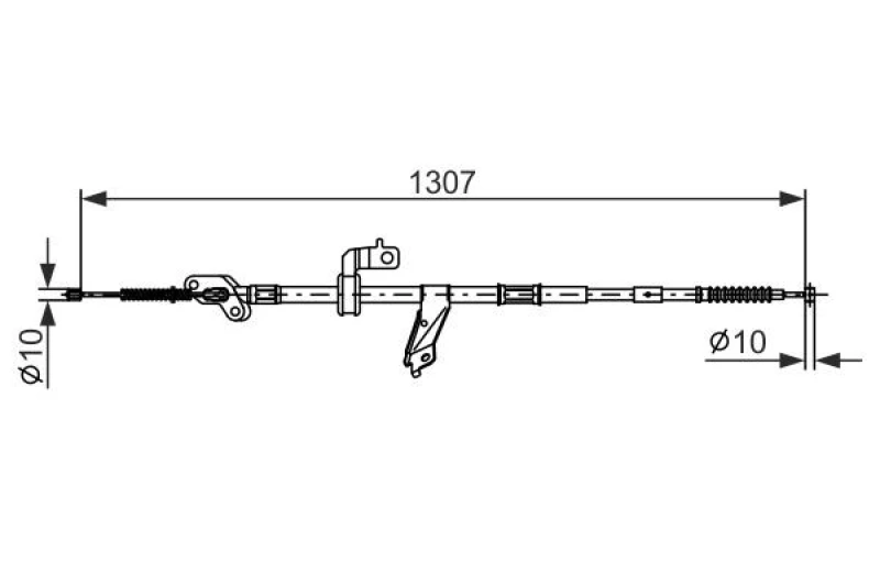 Image of Handbrake cable Bosch 1 987 482 901