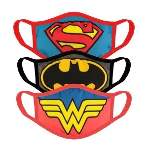 Image of DC Comics - Symbols Face Mask (3 Pack Set) - Multi-Colour