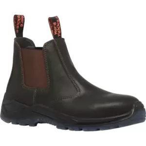 Image of Hard Yakka Mens Banjo Grain Leather Safety Boots (11 UK) (Brown)