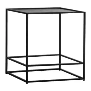 Image of Gallery Interiors Hadston Side Table Antique Silver