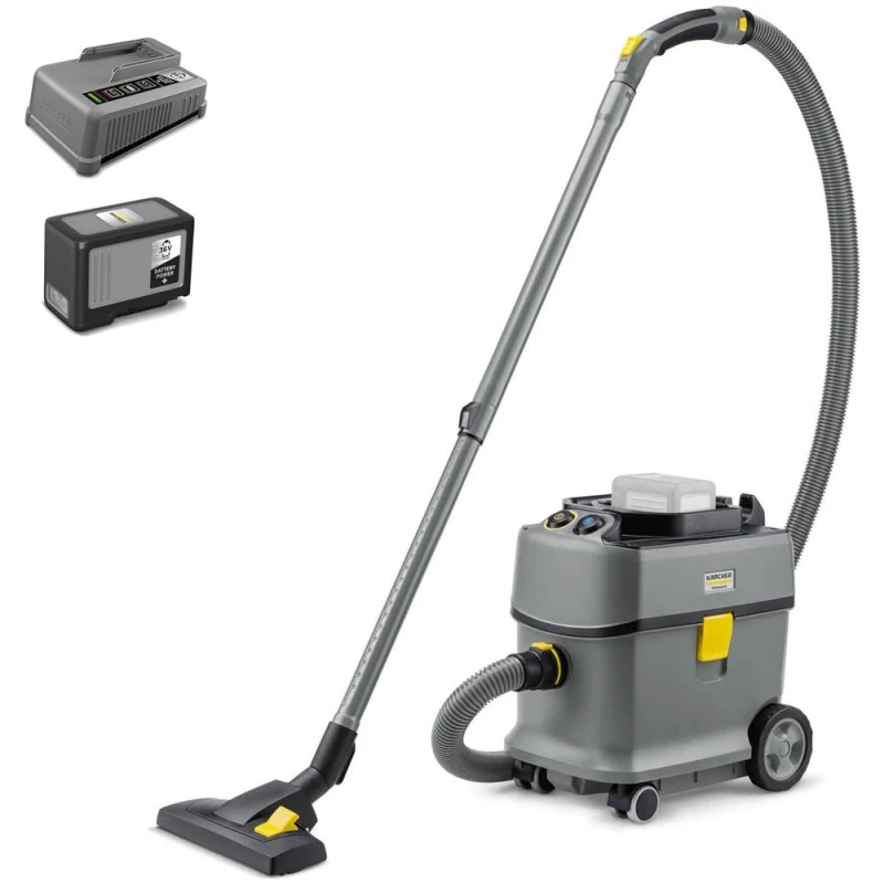 Image of Karcher T 15/1 BP HEPA Professional 36v Cordless Vacuum Cleaner 15L 1 x 7.5ah Li-ion Charger T 15/1 BP HEPA