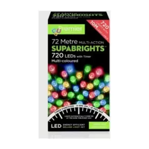 Image of Premier Decorations Supabrights 720 Multicoloured LED String Light Multi-Function