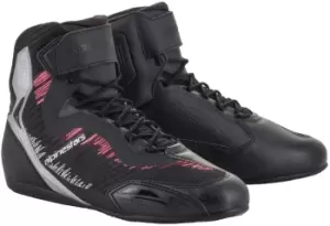 Image of Alpinestars Stella Faster-3 Rideknit Ladies Motorcycle Shoes, black-grey-pink, Size 38 for Women, black-grey-pink, Size 38 for Women