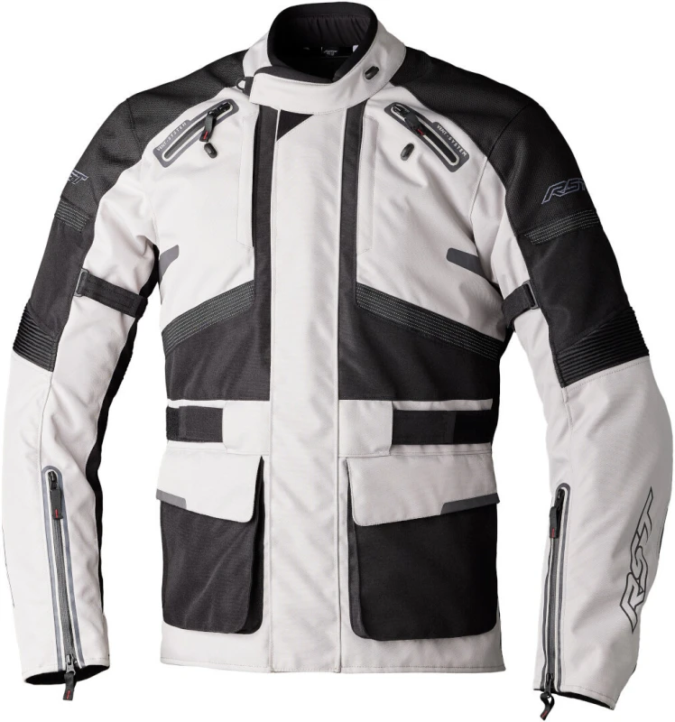 Image of RST Endurance Motorcycle Textile Jacket, black-silver, Size 2XL for Men