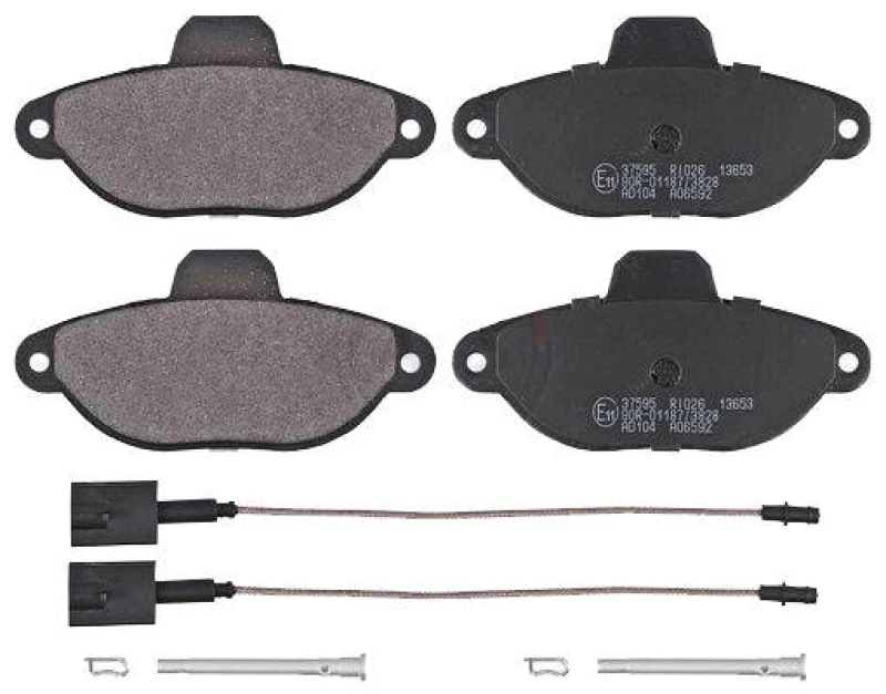 Image of A.B.S. 37595 Brake pad set incl. wear warning contact Brake Pad Set,disc brake (402)
