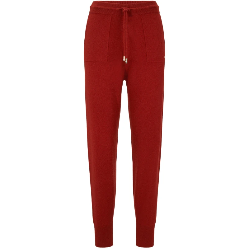 Image of Boss Womens Fasolda Closed Hem Jogging Bottoms Medium Red female 12 (L)