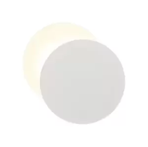 Image of Magnetic Base Wall Lamp, 12W LED 3000K 498lm, 20, 19cm Round Right Offset, Sand White, Acrylic Frosted Diffuser
