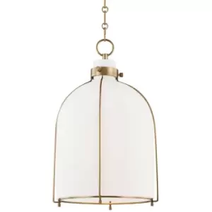 Image of Eldridge 1 Light B Pendant Brass, Glass