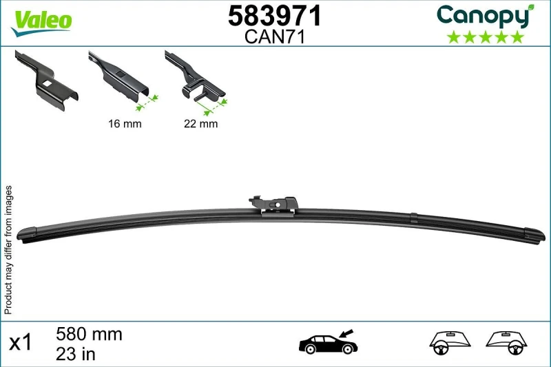 Image of Wiper blade VALEO 583971