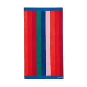 Image of Joules Rainbow Stripe Hand Towel, Multi