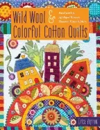 Image of wild wool and colorful cotton quilts patchwork and appliqu houses flowers v