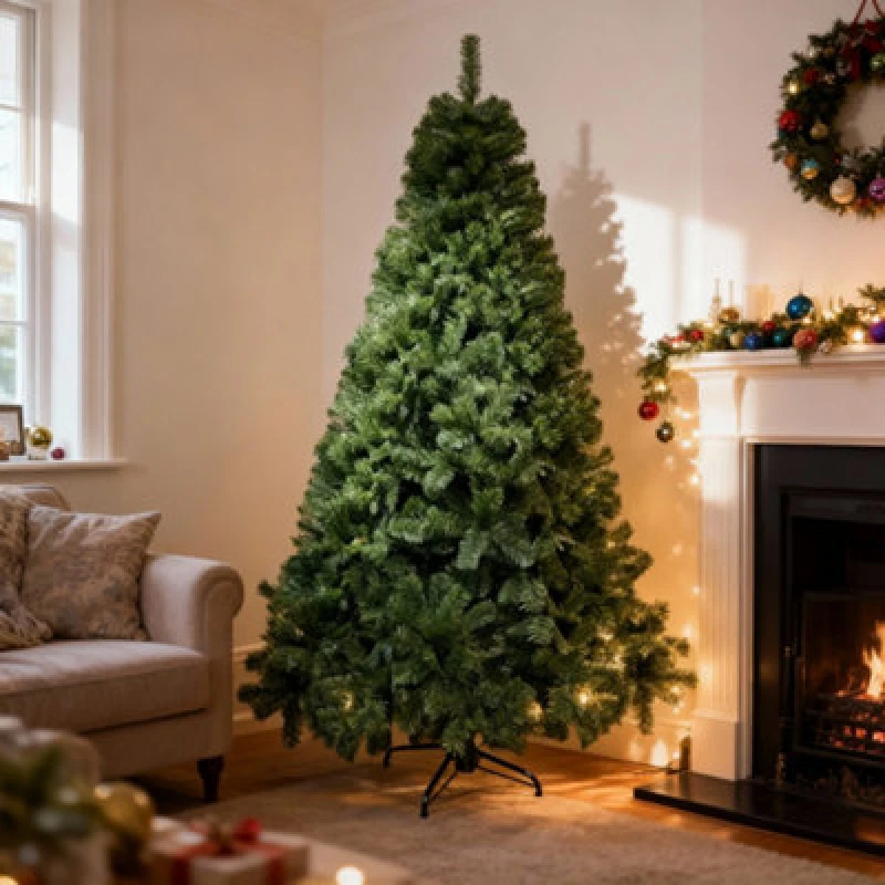 Image of Shatchi 4ft Christmas Tree Green 230 Pines Artificial Tree With Metal Stand