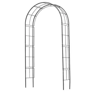 image of Nature Garden Arch Metal 229x38x113cm Black