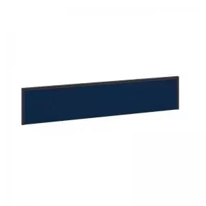 Image of Straight fabric desktop screen 1800mm x 380mm - blue fabric with black