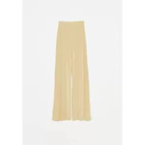 image of Missguided Slinky Wide Leg Trousers - Green